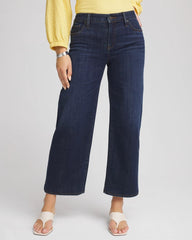 Chico's Clothing Girlfriend Cropped Wide-Leg Jean