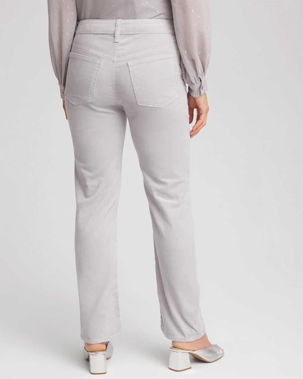 Chico's Clothing Velveteen Pull-On Flared Jeans