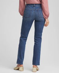 Chico's Clothing Lace Embroidered Pull-On Straight Jeans