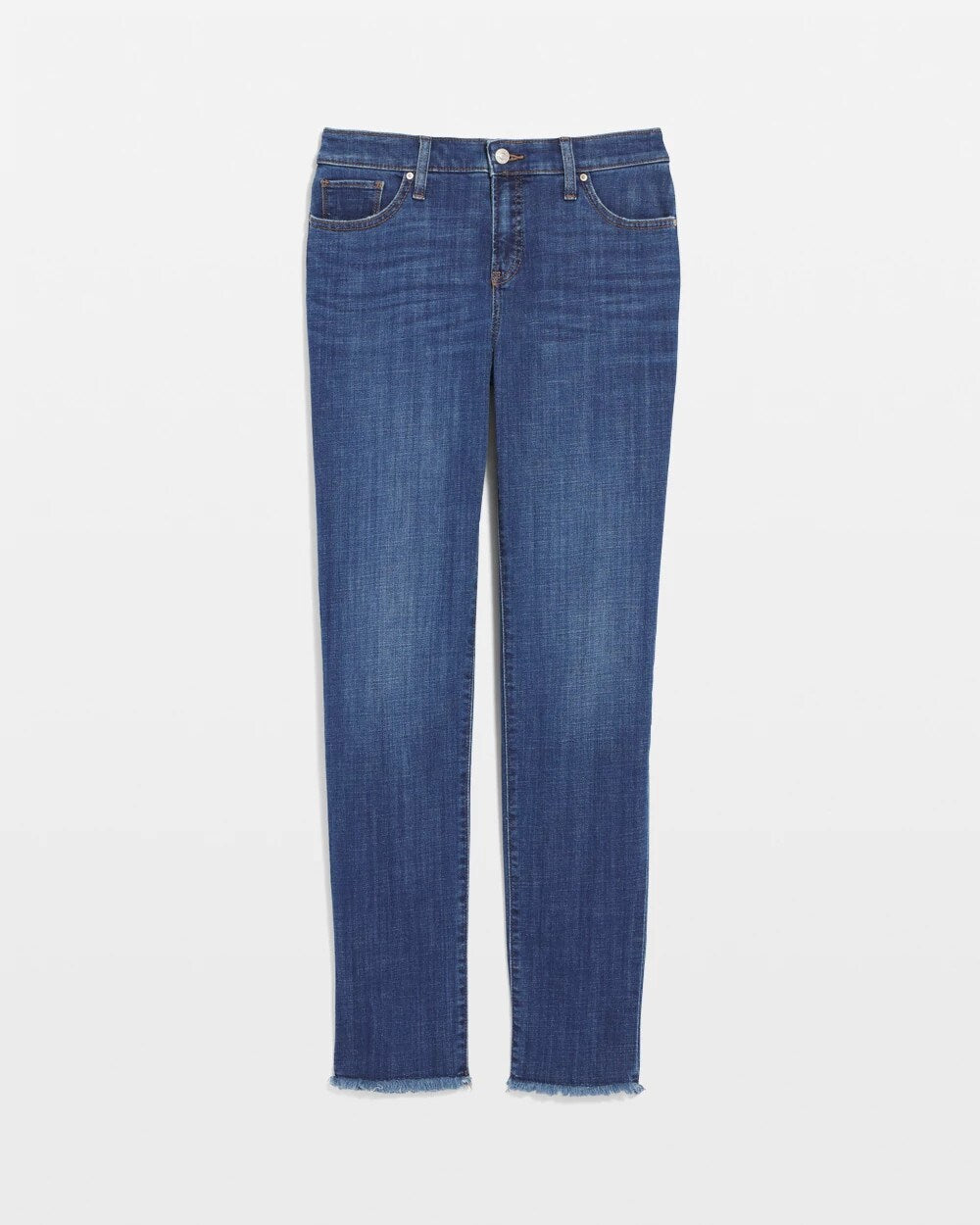 Chico's Clothing Girlfriend Slim Frayed Ankle Jeans