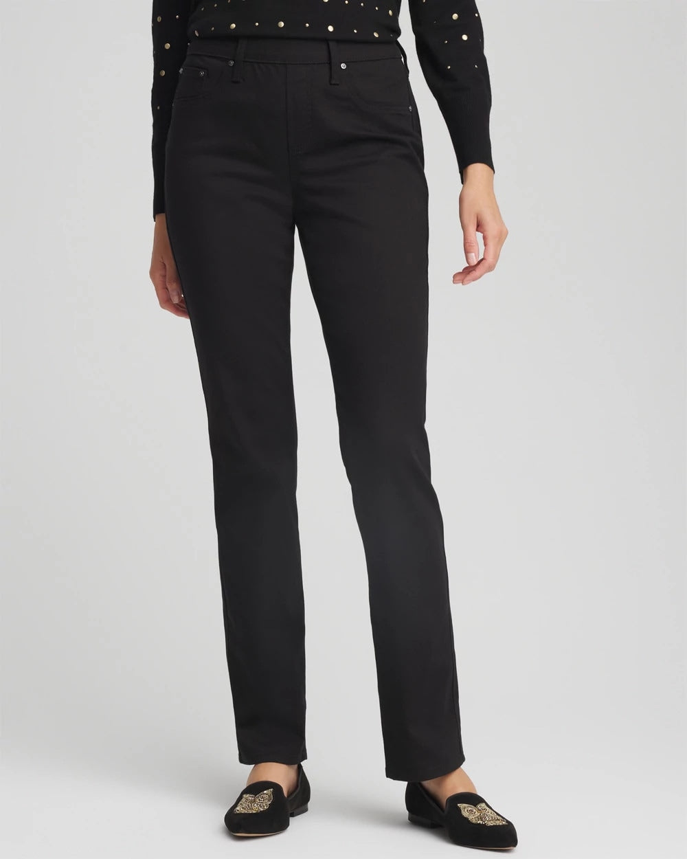 Chico's Clothing Pull-On Straight Jeans