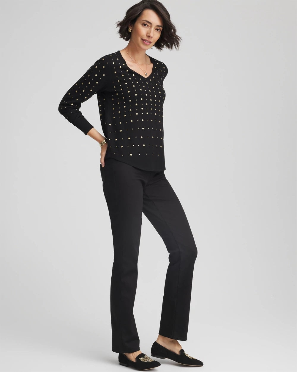 Chico's Clothing Pull-On Straight Jeans