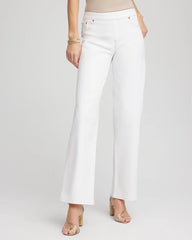Chico's Clothing Seeded Pull-On Wide-Leg Jeans