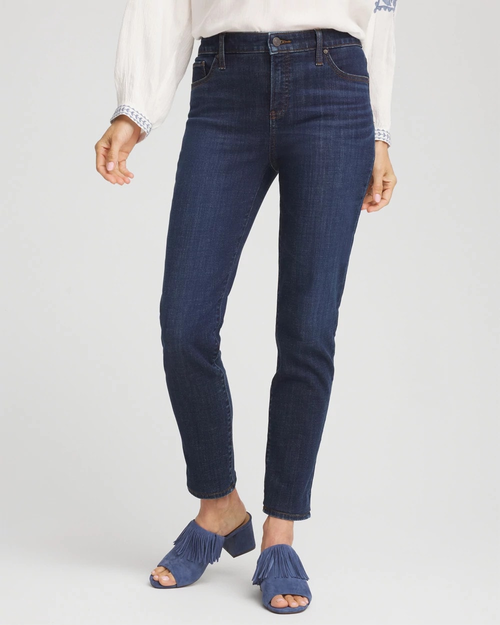 Chico's Clothing Girlfriend Slim Ankle Jeans