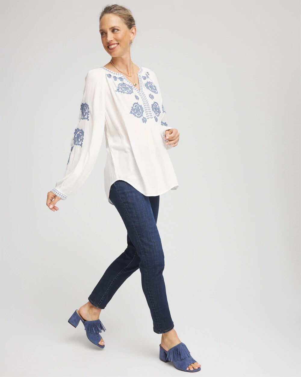 Chico's Clothing Girlfriend Slim Ankle Jeans