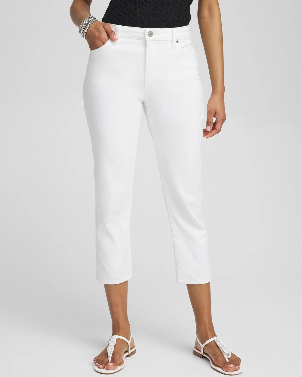 Chico's Clothing No Stain Girlfriend Cropped Jeans