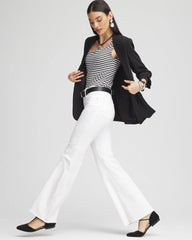 Chico's Clothing Girlfriend No Stain Frayed Flared Jeans