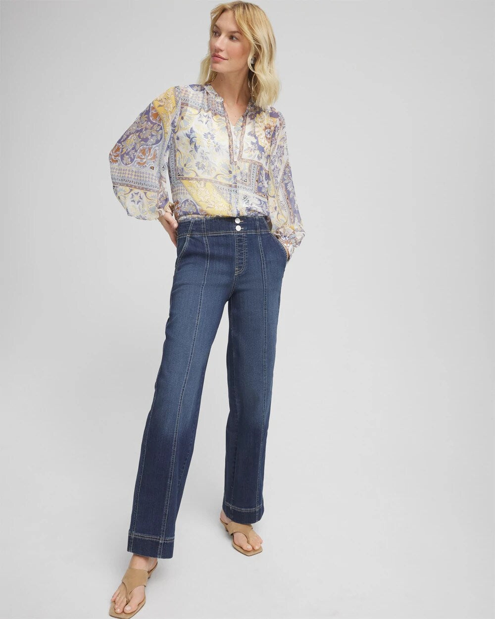 Chico's Clothing Pull-On Wide-Leg Jeans