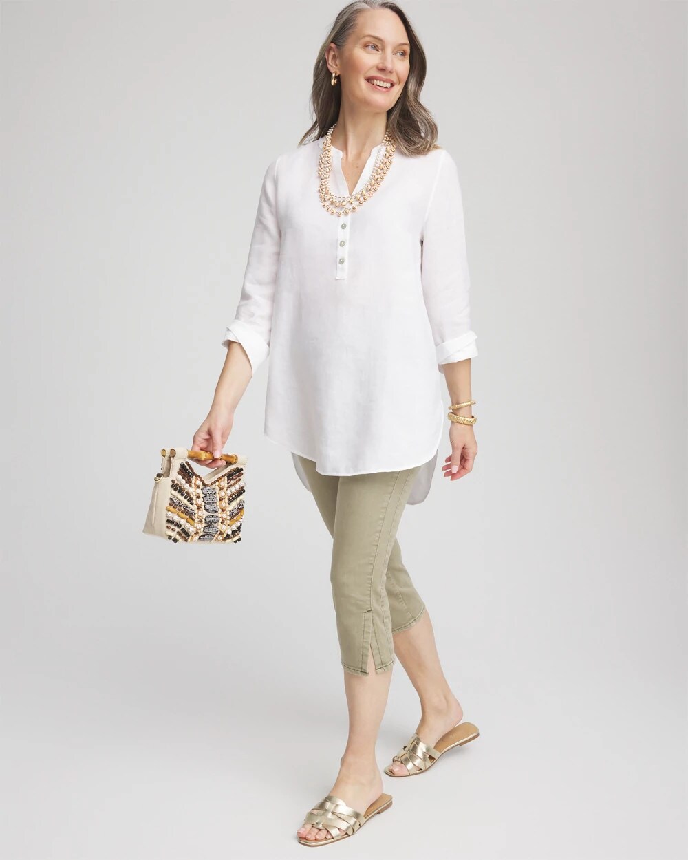Chico's Clothing 19" Pull-on Capri Jeans