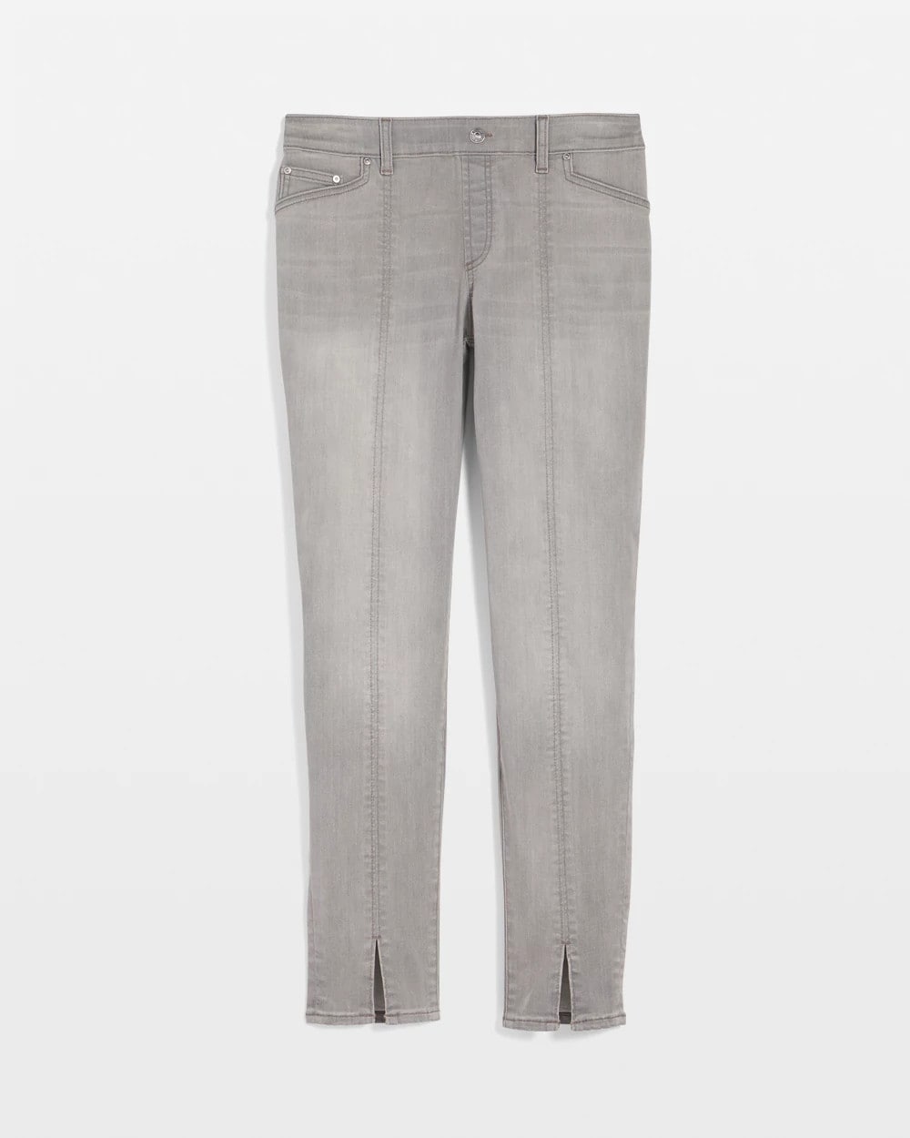 Chico's Clothing Silver Pull-On Slim Ankle Jeggings