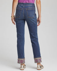 Chico's Clothing Embellished Pull-On Slim Ankle Jeggings