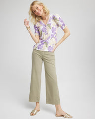 Chico's Clothing Pull-On Wide-Leg Cropped Jeans