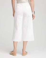 Chico's Clothing No Stain Pull-On Wide Capri Jeans