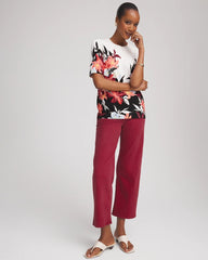 Chico's Clothing Girlfriend Cropped Wide-Leg Jean