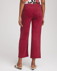 Chico's Clothing Girlfriend Cropped Wide-Leg Jean