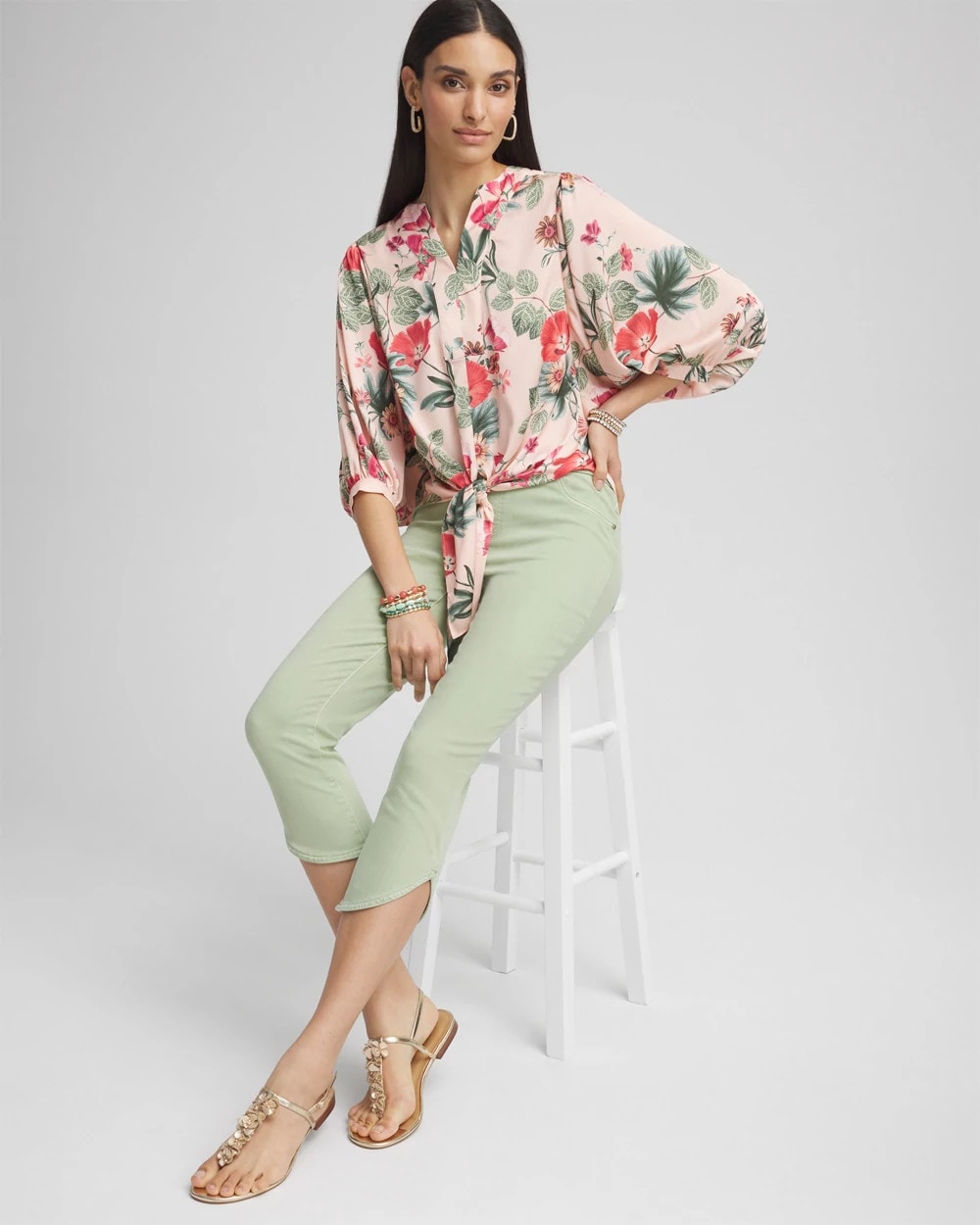 Chico's Clothing Pull-On Dolphin-Hemmed Capri Jeans