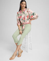 Chico's Clothing Pull-On Dolphin-Hemmed Capri Jeans