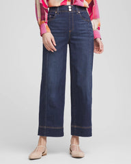 Chico's Clothing Pull-On Wide-Leg Cropped Jeans
