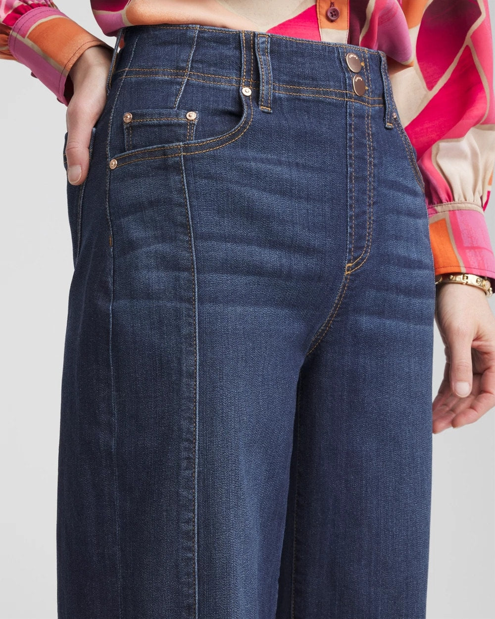 Chico's Clothing Pull-On Wide-Leg Cropped Jeans