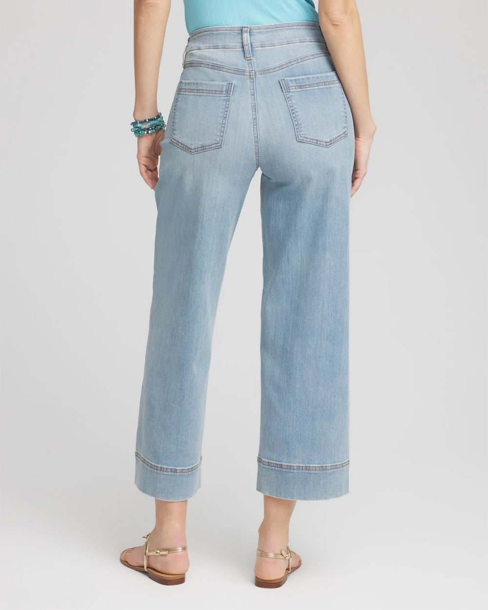 Chico's Clothing Pull-On Wide-Leg Cropped Jeans