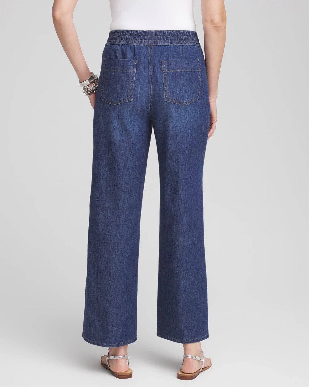 Chico's Clothing Lightweight Drawstring Ankle Jeans
