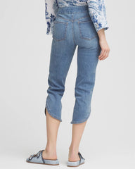 Chico's Clothing Pull-On Dolphin-Hemmed Capri Jeans