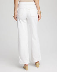 Chico's Clothing Petite Seeded Pull-On Wide-Leg Jeans