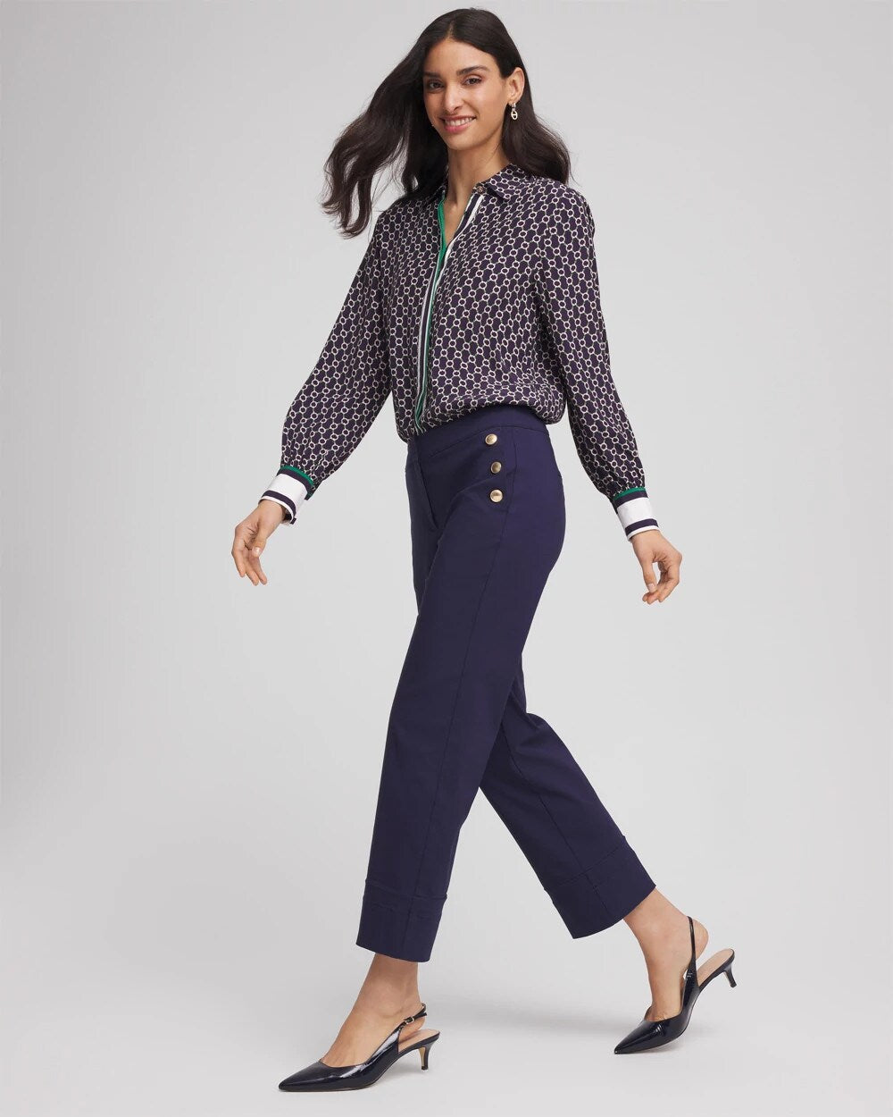Chico's Clothing Emme Sailor Straight Crops