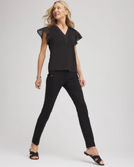 Chico's Clothing Juliet Slim Trim Detail Ankle Pants
