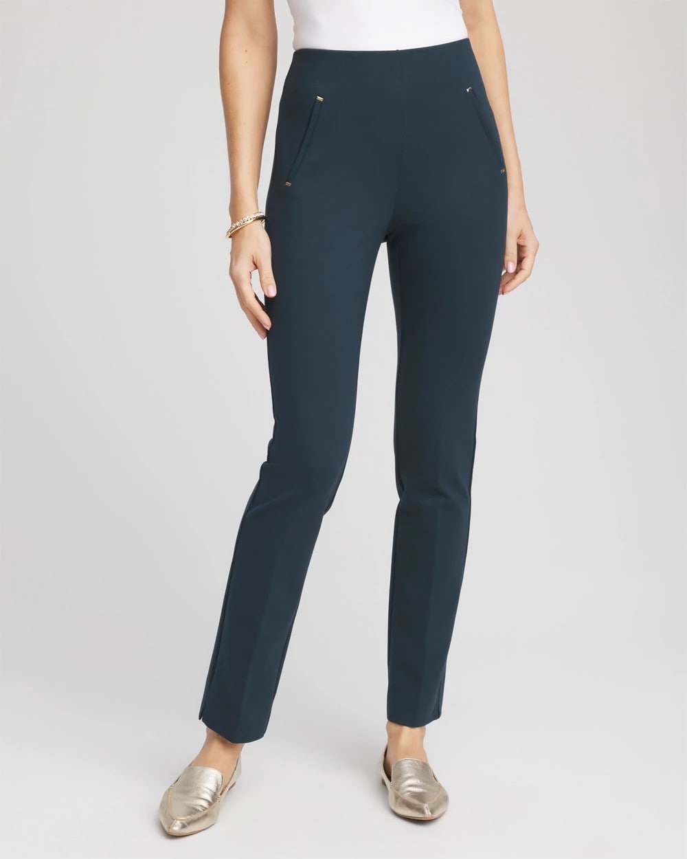 Chico's Clothing Juliet Slim Trim Detail Ankle Pants