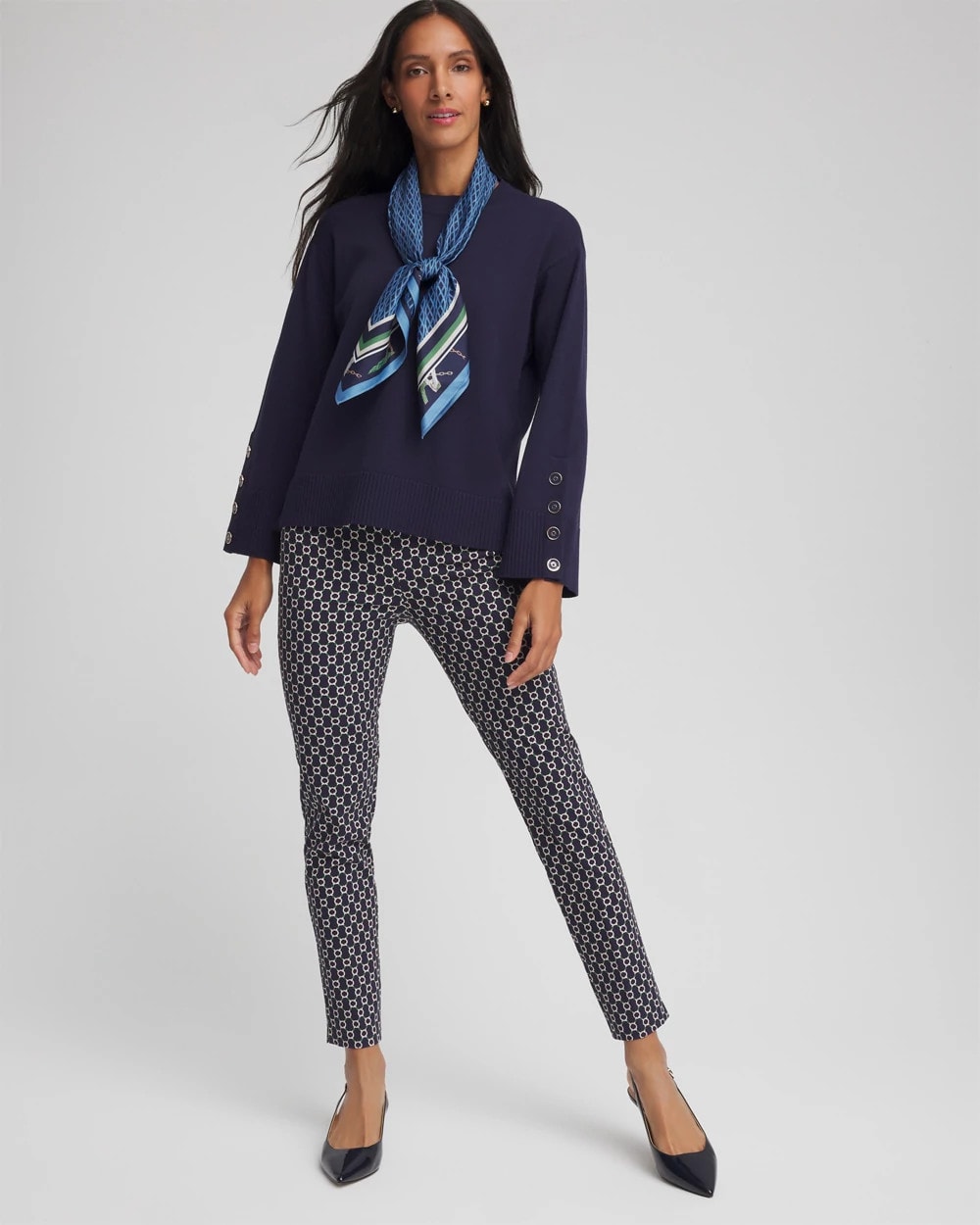 Chico's Clothing Brigitte™ Chain Connection Slim Ankle Pants