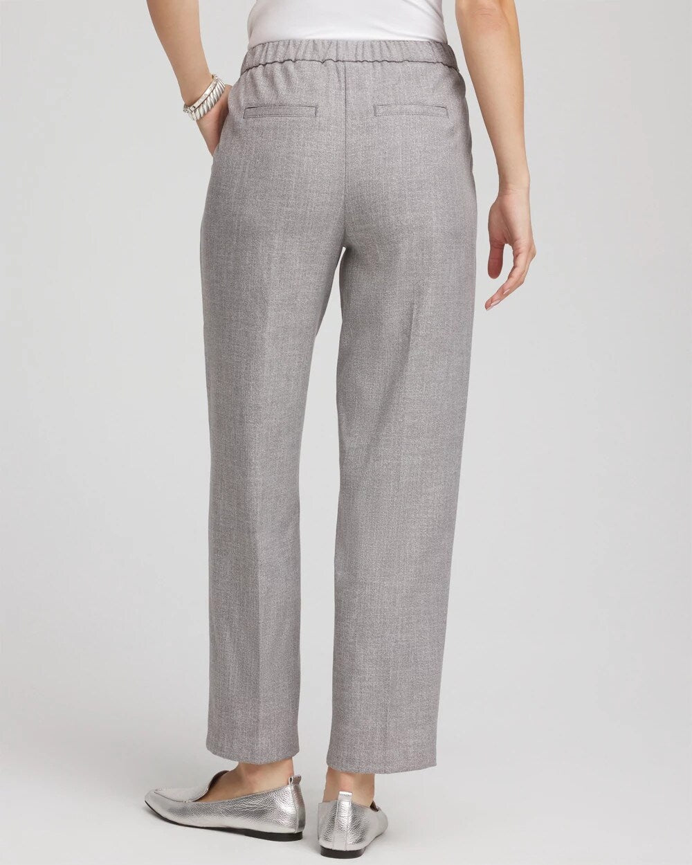 Chico's Clothing Shimmer Straight Tapered Ankle Pants