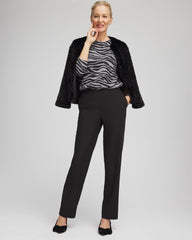 Chico's Clothing Textured Straight Tapered Ankle Pants