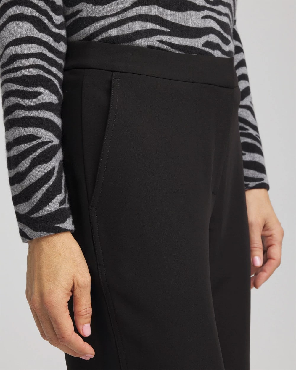 Chico's Clothing Textured Straight Tapered Ankle Pants