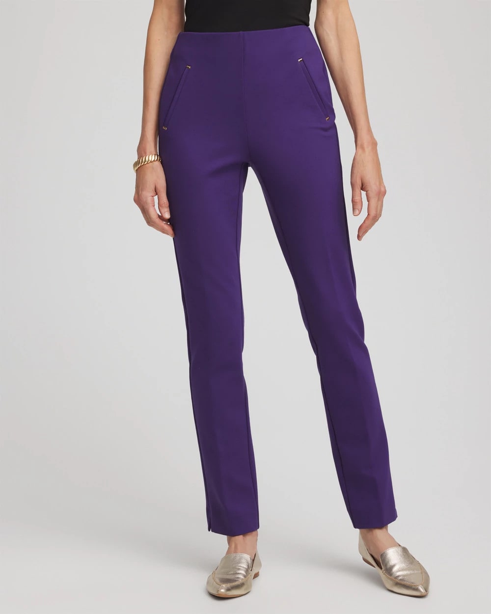 Chico's Clothing Juliet Slim Trim Detail Ankle Pants