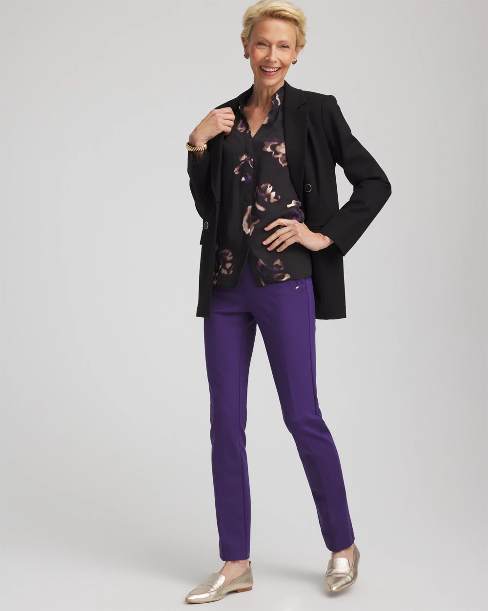Chico's Clothing Juliet Slim Trim Detail Ankle Pants