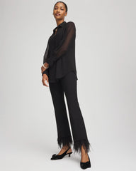 Chico's Clothing Juliet Feathered Flared Cropped Pants