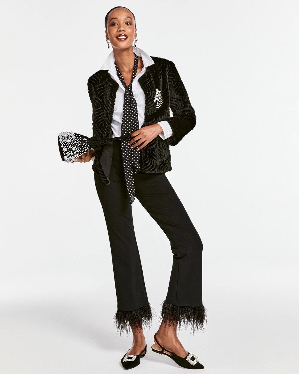 Chico's Clothing Juliet Feathered Flared Cropped Pants