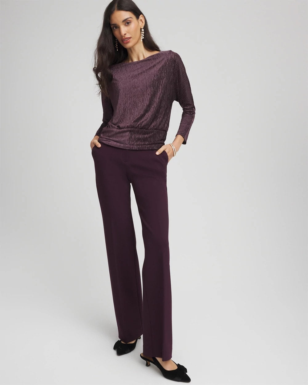 Chico's Clothing Emme Wide-Leg Trouser Ponte Pants