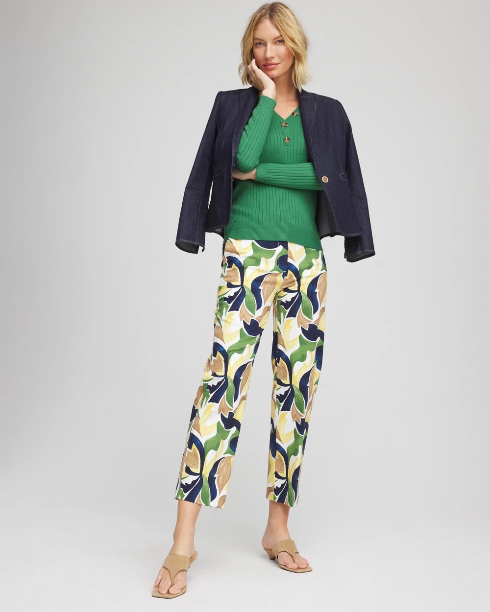 Chico's Clothing Emme Straight Mod Cropped Pants