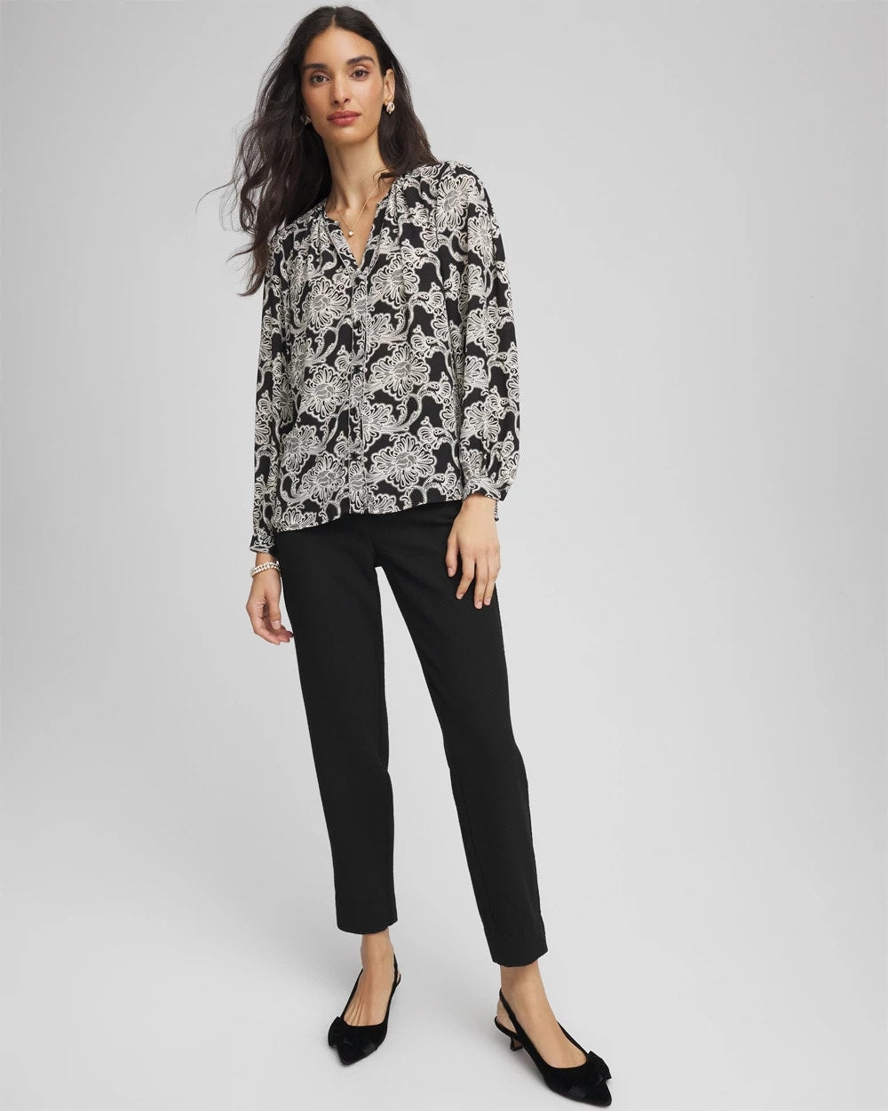 Chico's Clothing Matelassé Slim Tapered Ankle Pants