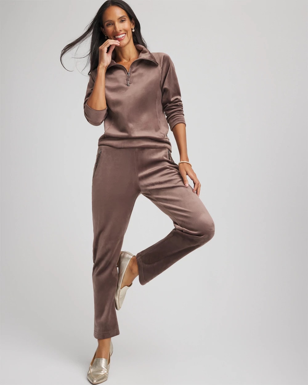 Chico's Clothing Zenergy® Velour Tapered Ankle Pants