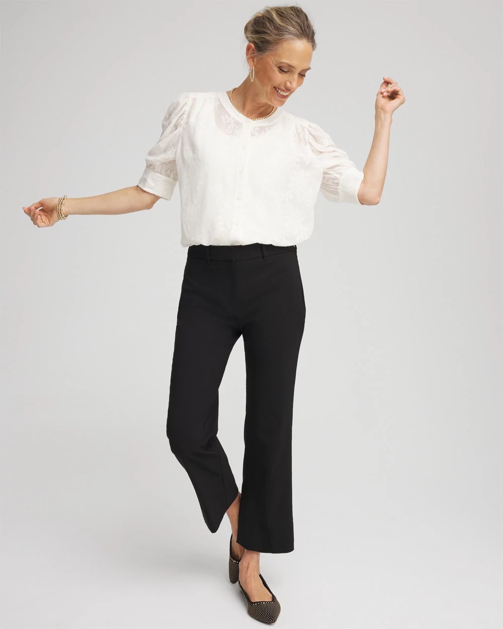 Chico's Clothing Emme Cropped Flared Pants