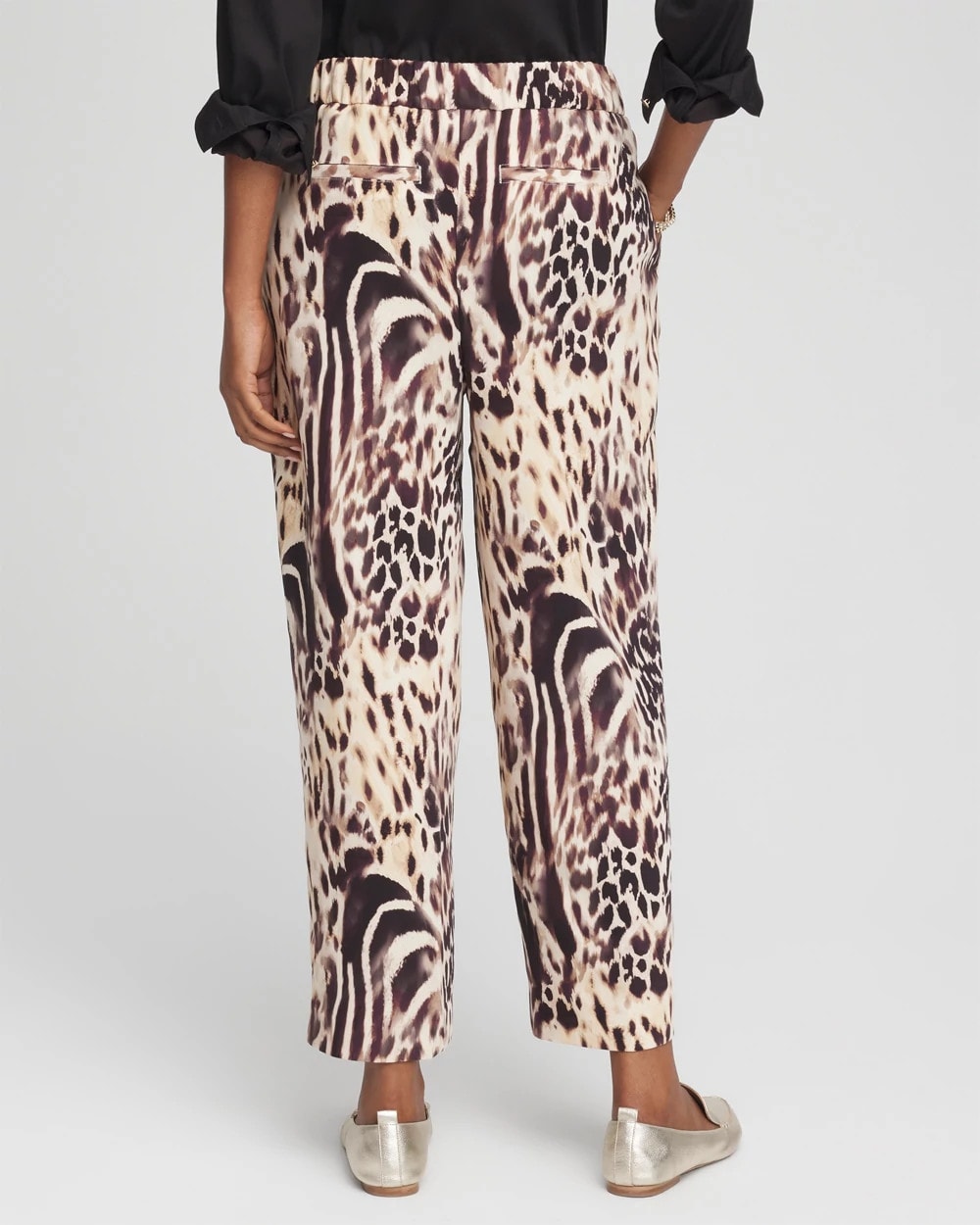 Chico's Clothing Bengal Marks Crepe Pull-On Ankle Pants
