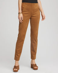Chico's Clothing Faux Suede Juliet Slim Ankle Pants