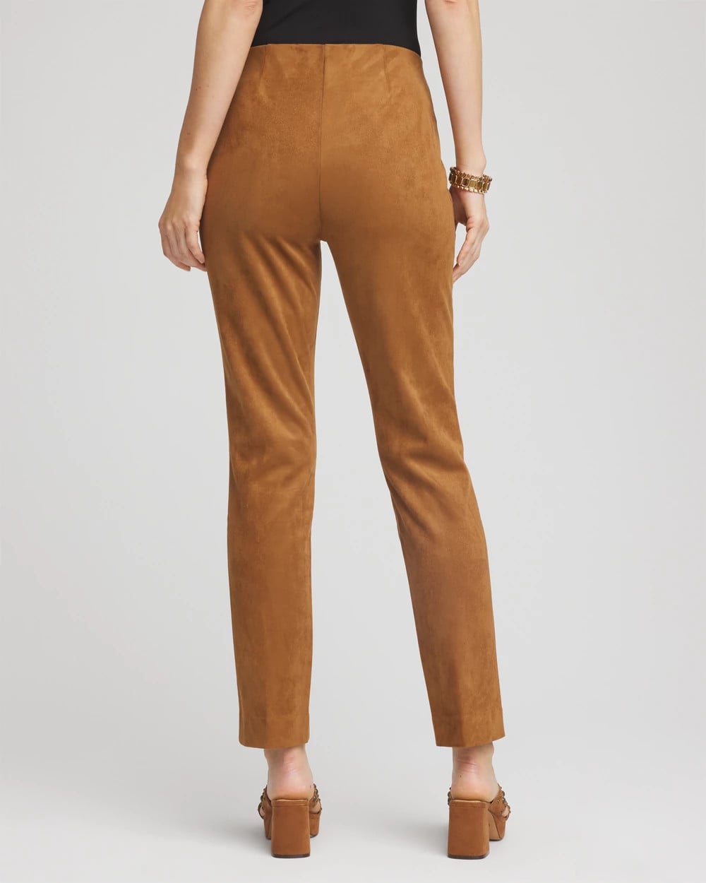 Chico's Clothing Faux Suede Juliet Slim Ankle Pants