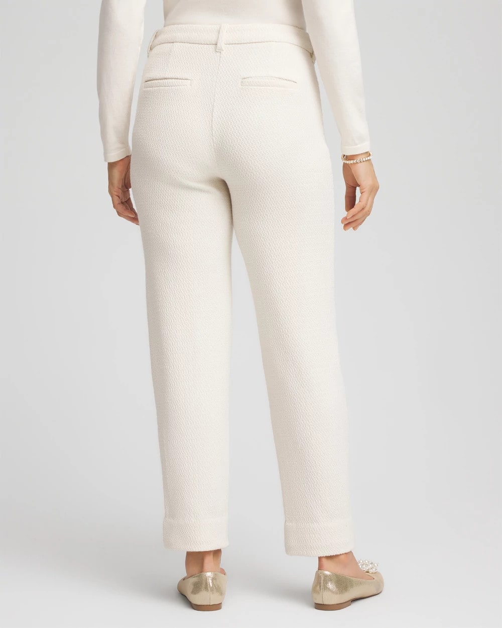 Chico's Clothing Matelassé Slim Tapered Ankle Pants