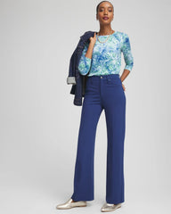 Chico's Clothing Five-Pocket Wide-Leg Ponte Pants