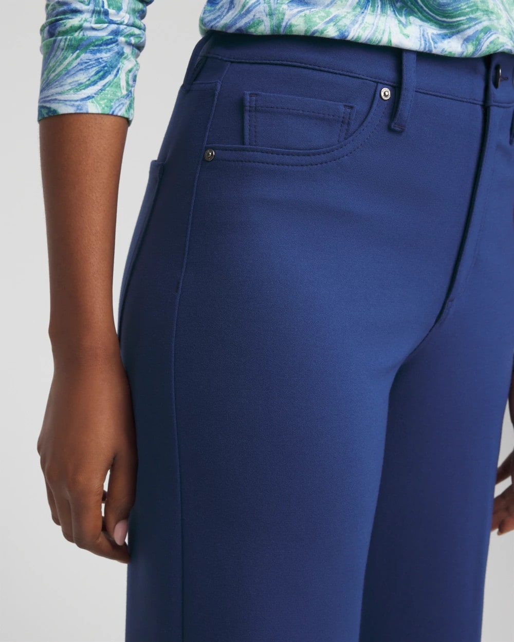 Chico's Clothing Five-Pocket Wide-Leg Ponte Pants