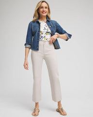 Chico's Clothing Trapunto Straight Leg Cropped Pants